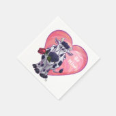 Koe Valentijnsdag Servetten (Hoek)