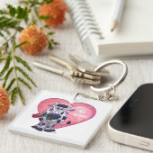 Koe Valentijnsdag Sleutelhanger (Voorkant Rechts)