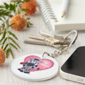 Koe Valentijnsdag Sleutelhanger (Voorkant Rechts)