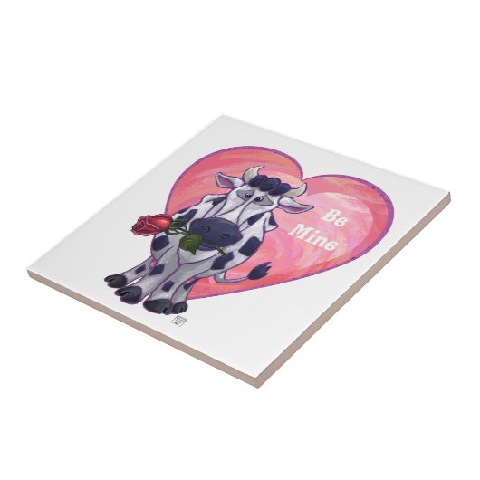Koe Valentijnsdag Tegeltje (Zijkant)