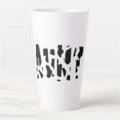 koe van afdrukpagina met koe latte mok (Voorkant)