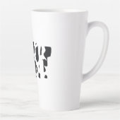 koe van afdrukpagina met koe latte mok (Rechts)