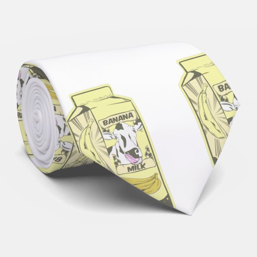 Koe van bananenmelk stropdas (Opgerold)
