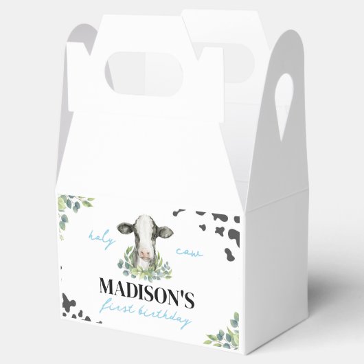 Koe van boerderij - verjaardagsfeest bedankdoosjes (Geopend)