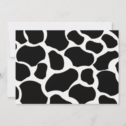 Koe van de baby op de Uitnodiging van het Baby sho (Achterkant)