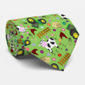 koe van de boerderij- en groene trekker stropdas (Opgerold)