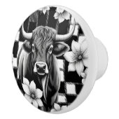 Koe van de boerderij keramische knop (Rechts)