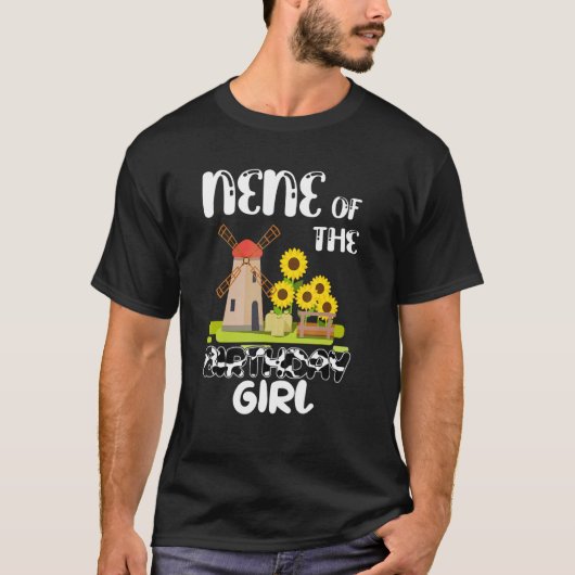 Koe van de boerderij Nene van de geboorte-meisjesf T-shirt (Voorkant)