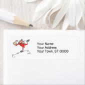 koe van de gelukkige ijsschaatsen etiket (Insitu)