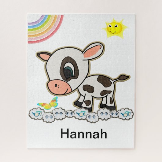 Koe van de Rainbow Clouds van Puzzles Sun Legpuzzel (Verticaal)