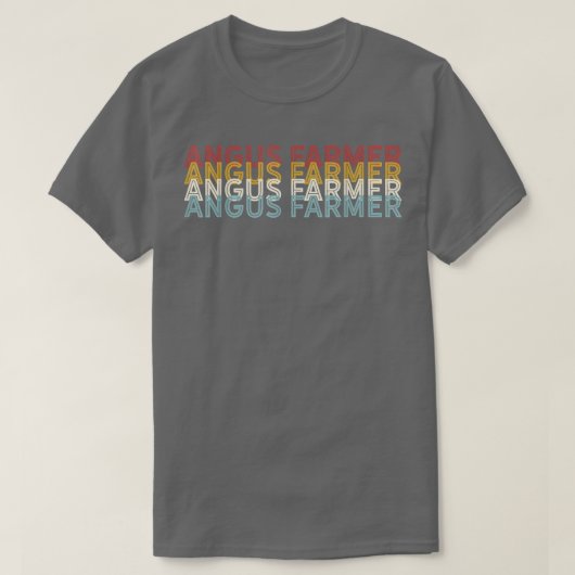 Koe van de runderen Angus Farmer T-shirt (Design voorkant)