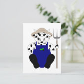 Koe van de zwarte en de witte boer briefkaart (Staand voorkant)