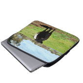 Koe van de zwarte en witte wooly-gordel, laptop sleeve (Voorkant onderkant)