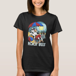 Koe van geroosterd rundvlees op doorlatingszon voo t-shirt