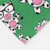 Koe van groene nerd fleece deken (Hoek)