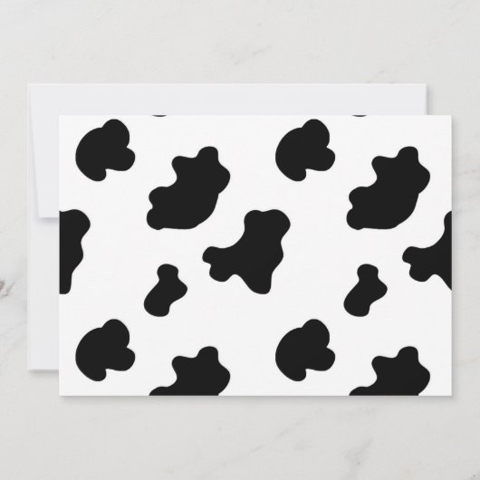 Koe van het Barn-Boerderij Pig. Birthday Party Kaart (Achterkant)