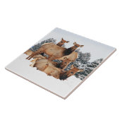 Koe van het Bridger-gebergte Elk groot 6" x 6" Tegeltje (Zijkant)