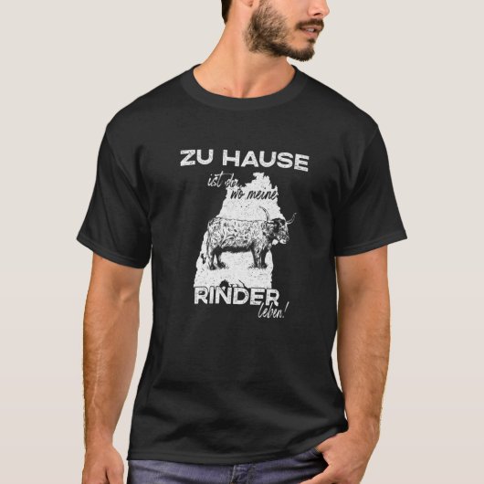 Koe van het hobbyland voor de veeteelt Baden württ T-shirt (Voorkant)