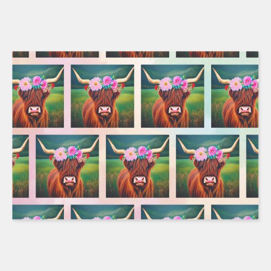 Koe van het land Kreukpapier voor vloerbedekking, Inpakpapier Vel (Voorkant)