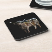 Koe van het land met omgekeerde Koeien Afbeelding; Bier Onderzetter (Linkerzijde)