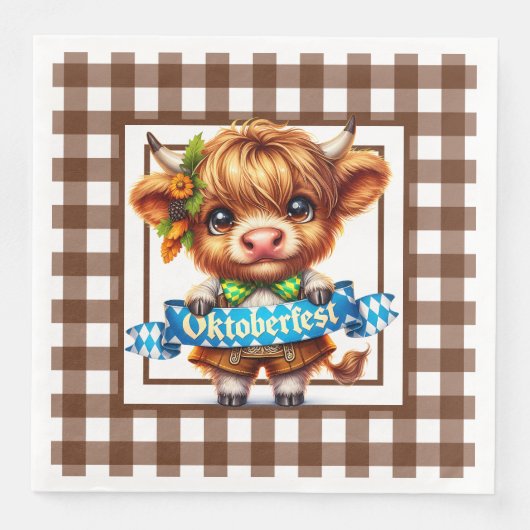 Koe van het Oktoberfest Highland Servet (Voorkant)