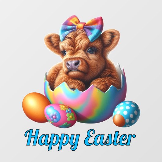 Koe van het Paashoogland Raamsticker (Vel)