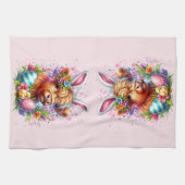 Koe van het Paashoogland Theedoek (Horizontaal)