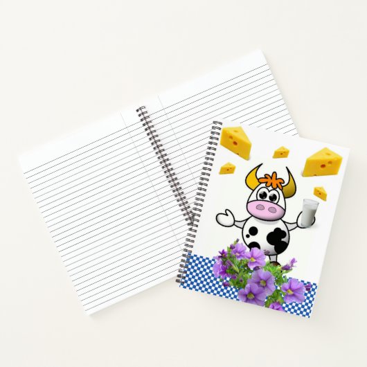 Koe van Notitieboek van spiraalvormig  Blauwe Pset (Binnen)