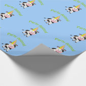 Koe van partijdieren cadeaupapier (Hoek)