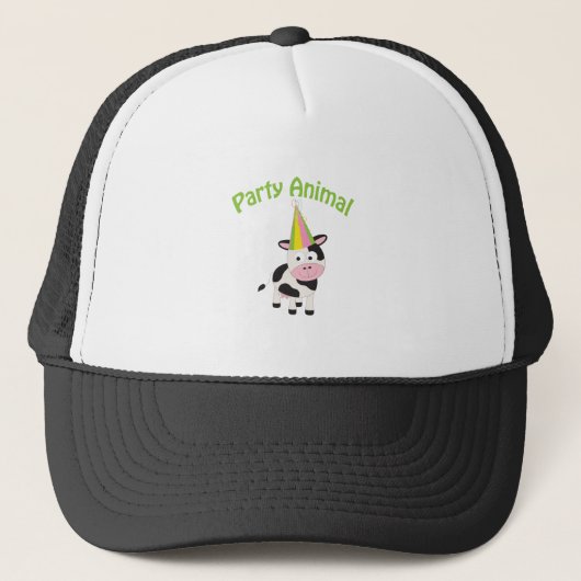 Koe van partijdieren trucker pet (Voorkant)