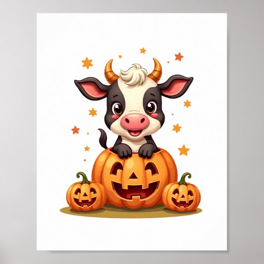 Koe van pompoenpatch poster (Voorkant)
