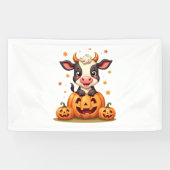 Koe van pompoenpatch spandoek (Horizontaal)