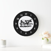 koe van schattig land houdt van grote klok (Huis)