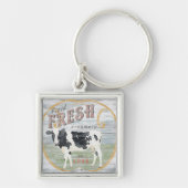  Koe van verse crème Sleutelhanger (Voorkant)