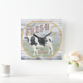  Koe van verse crème Vierkante Klok (Huis)