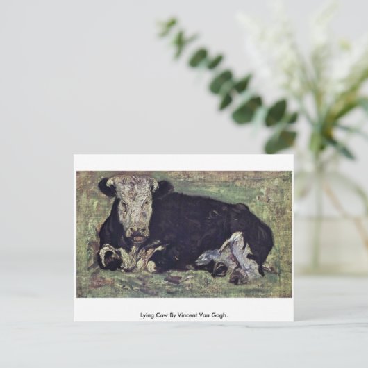 Koe van Vincent Van Gogh. Briefkaart (Staand voorkant)