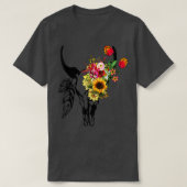 Koe van vrouwen Boho Floral Roos Sunflower Graph T-shirt (Design voorkant)