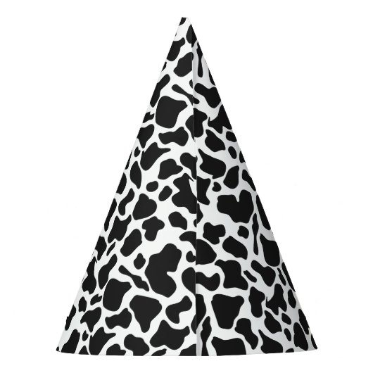 Koe van zwart-wit Boerderij Feesthoedjes (Achterkant)