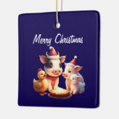 Koe, varken, lam en kip Ornament (Links)
