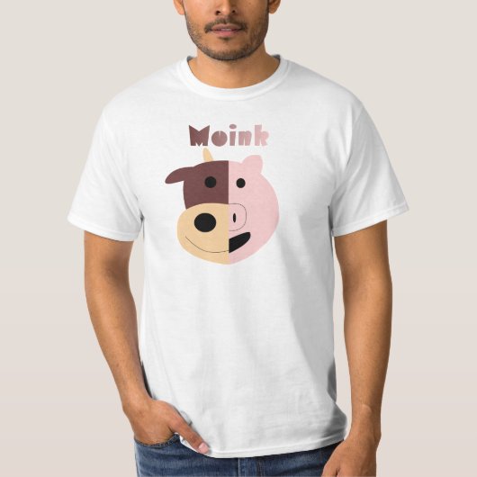 Koe + Varkens = mannen roze overhemden T-shirt (Voorkant)