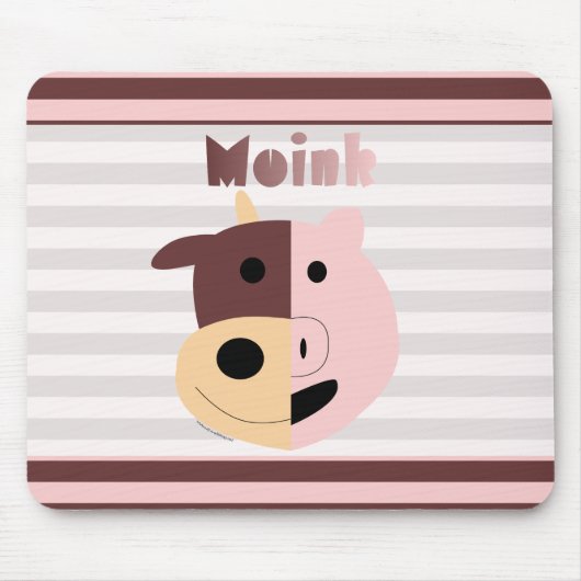 Koe + Varkens = Moink mousepad Muismat (Voorkant)
