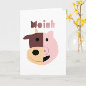 Koe + Varkens = Roze kaart (Gele Bloem)