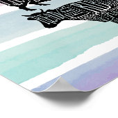 koe varkensvlees snijdt kleine stukjes poster (Hoek)