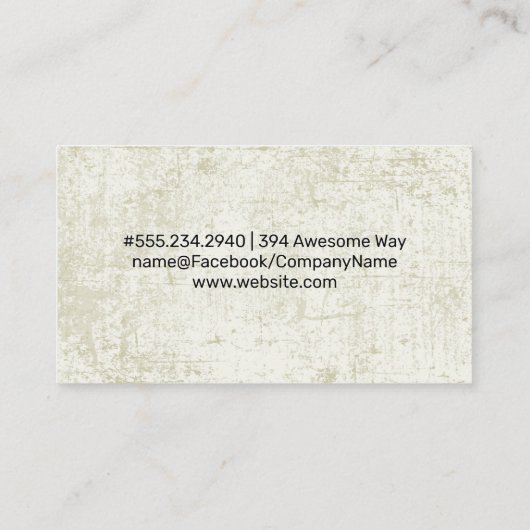 Koe | veehouder | markt visitekaartje (Achterkant)