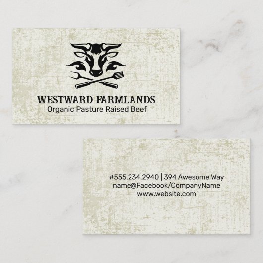 Koe | veehouder | markt visitekaartje (Voorkant / Achterkant)