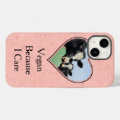 Koe Vegan Holstein en Calf Pink Heart Case-Mate iPhone Case (Achterkant (horizontaal))