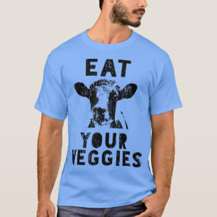 Koe Vegetariër Eet je Groenten voor Dierenrechten T-shirt
