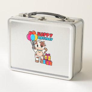 Koe Verjaardag Ballon Theme Catleman Boer Schattig