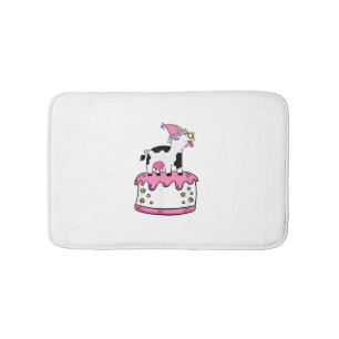 Koe Verjaardag Cake Party Catleman Boer Bday hen Badmat