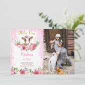 Koe Verjaardag Foto Uitnodiging (Staand voorkant)
